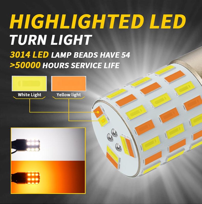 Product Introduction of Lampu Isyarat Motosikal, 2PCS, Mentol LED Isyarat Belok T15, Lampu Motosikal W16W, Lampu Lebar, Sesuai untuk Tempat Letak Kereta dan Undur, Lampu Mentol Canbus Kabus Warna, Aksesori Pencahayaan 15