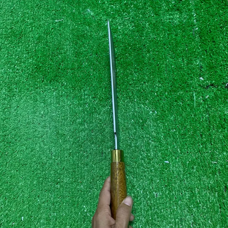 Dao yếm nhỏ mần cá làm cỏ làm từ nhíp xe dài 36cm nặng 340g(dao nhà bếp) 3