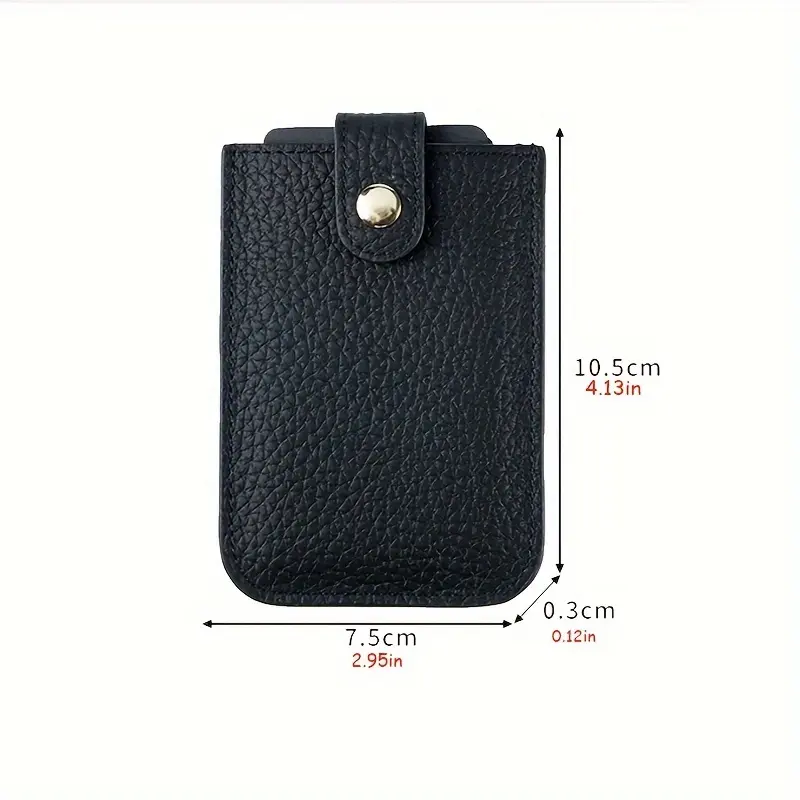 2pcs RFID Blocking Slim Card Wallets - Genuine Leather Credit Card Holder for Men & Women, Minimalist Design with Snap Closure, Teal & Black, Ultra-Thin & Compact RFID Protection, Rfid Protection Wallet |     Sleek Wallet Design |     Genuine Leather Wall 3