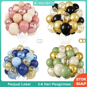 32 Pcs Hijau Sage Merah Muda Biru Berdebu Emas Set Balon Untuk Dekorasi Pesta Ulang Tahun Ulang Tahun Pernikahan