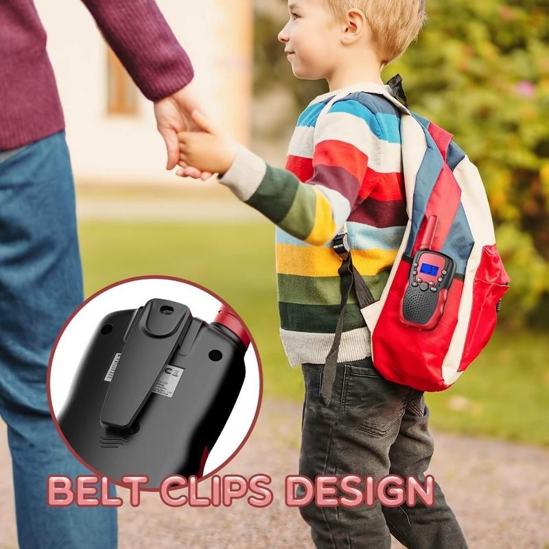 Product Introduction of Kids Walkie Talkies 3-12 Year Old Boys Girls 22 Channels Two Way Radio Toys with Backlit LCD for Outdoor Camping Hiking 7