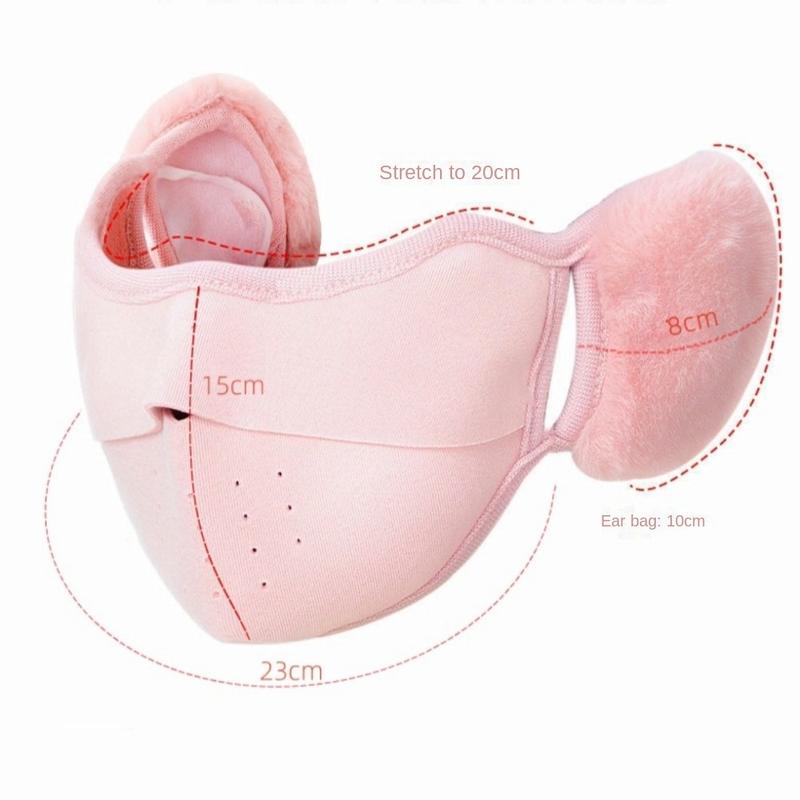 Mặt Nạ Bịt Tai Giữ Nhiệt, Chống Bụi 2 Trong 1, Ấm Áp Mùa Đông, Thoáng Khí, Thích Hợp Để Đạp Xe, Có Chốt Tai, Chống Gió, Làm Bằng Lông Cừu Đàn Hồi, Thích Hợp Cho Mùa Thu Và Mùa Đông 2