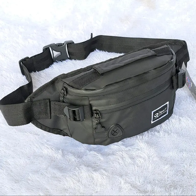 TAS SELEMPANG PRIA - Waistbag Bahan Codura Bimo Waterproof  Tas Sport Anti Air Terbaru Tas Pinggang Pria 8