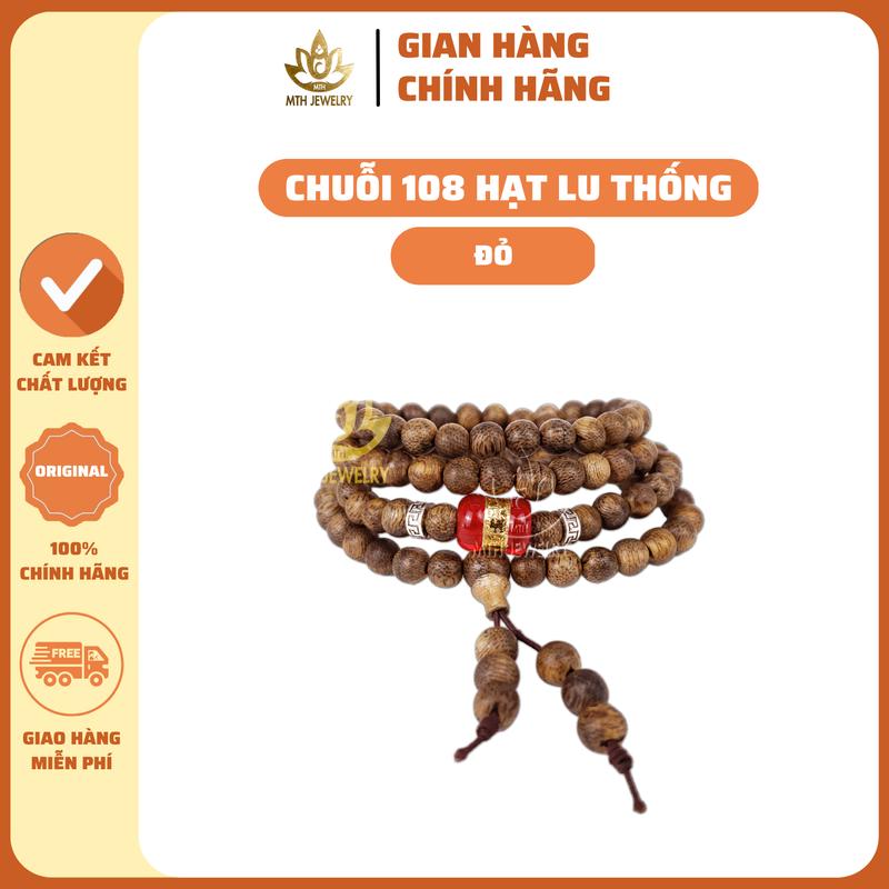 Vòng Tay Trầm Hương Chuỗi Tràng 108 Hạt Mix Charm Lu Thống Chặn Bạc Vuông S925 MTH JEWELRY - Vòng Trầm Tốc Việt Đủ Size Nam Nữ, Phụ Kiện Hộp Gấm, Túi Gấm, Lá Bồ Đề, Nụ Trầm, Dây Xâu - Đeo Tay