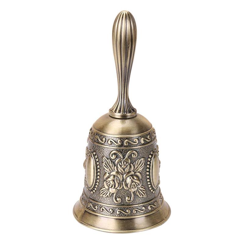 Vintage Brass Bell, 1 Count Handheld Bell, Elegant Bell for Wedding & Party & Home Decor, Fashionable Desktop Ornament for Living Room & Office 6