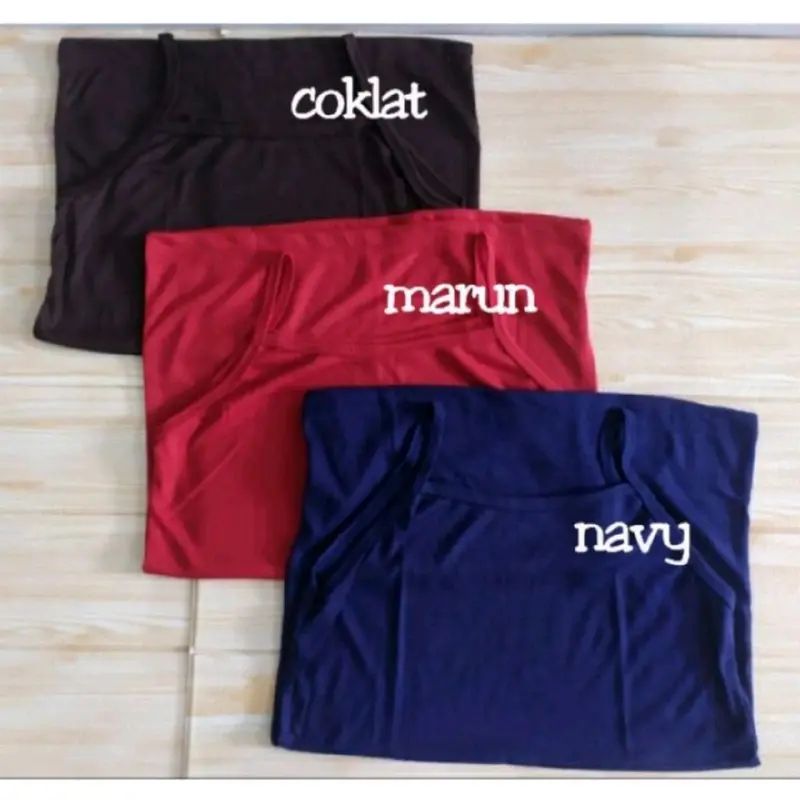 [ COD ] GROSIR PAKET 6 PCS TANK-TOP TALI KECIL WANITA BAHAN Polyester Hyget Premium POLOS Santai Slim-fitting 7