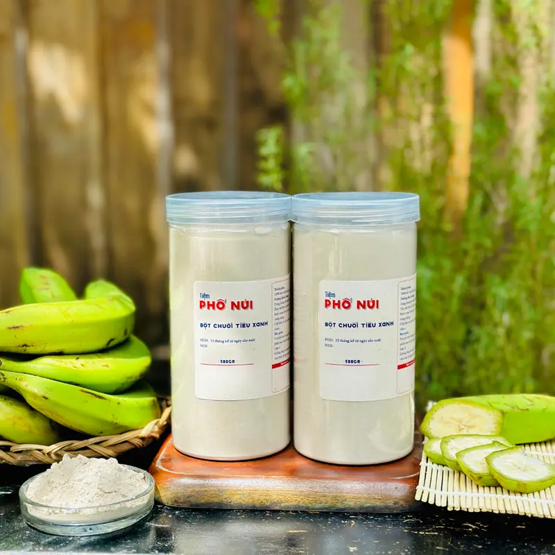 Combo 2 Hũ Bột Chuối Tiêu Xanh 500gram/Hũ [Tặng kèm 0,5L Mật Ong Hoa Cà Phê] - Tiệm Phố Núi 1
