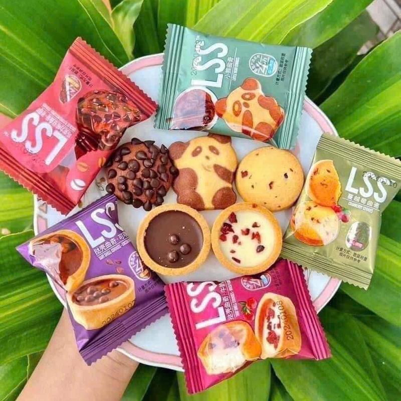 ￼Bánh Quy Bơ Sữa LSS Mix Vị TÚI LỚN 1KG - Bánh Quy LSS Socola Sữa Chua  Việt Quất Thơm Ngon - Bánh Qui Ruvask Snack Food Thức Ăn Ăn Vặt 5