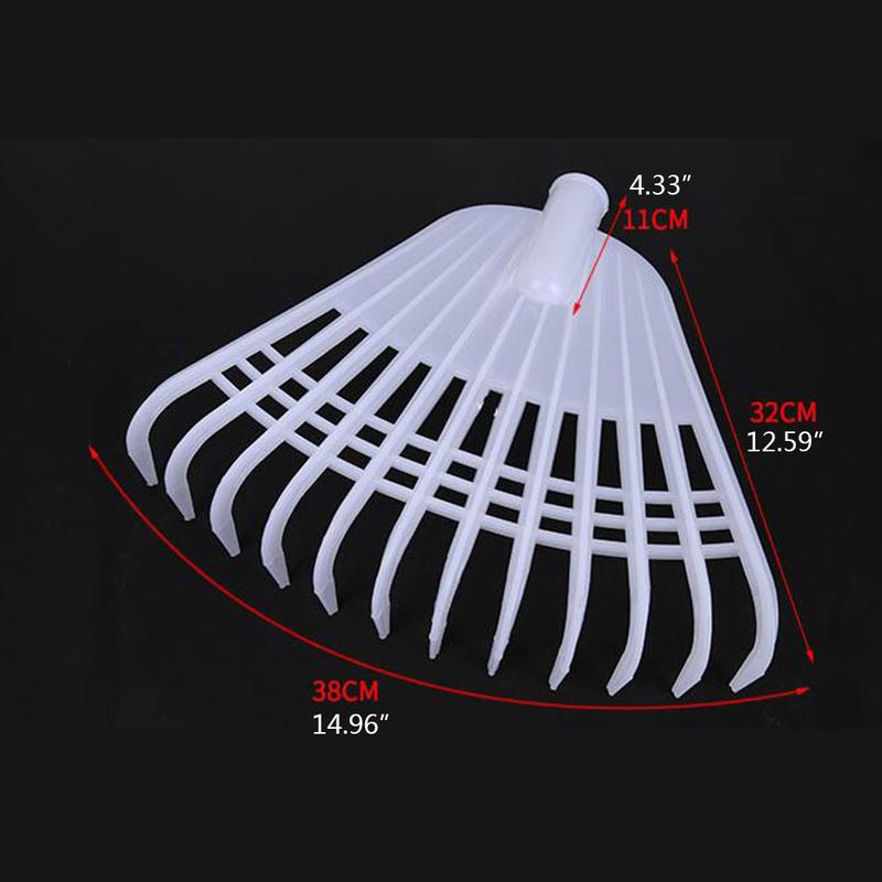 Gardening Hand Rake Tools 12 Tooth Leaf Rake Agricultural Plastic Grass Rake 4