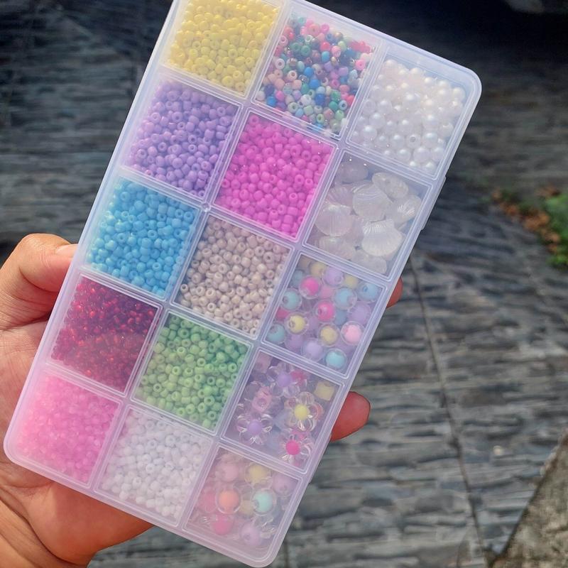 Product Introduction of Murah nursa manik Manik Manik Pasir Mix Saries 8/o 3mm ++ Manik Topping Clear Set Box (Free Senar Elastis)COD 12