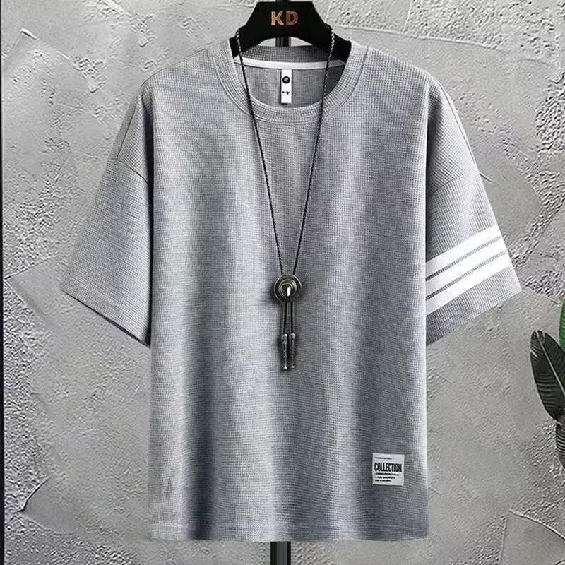 Product Introduction of Summer casual T-shirt short sleeve suit men feel luxury sport set of 2 pieces design checkered crossbody bag free shipping Menswear Breathable Dress Heart Matching Overall Straight 27