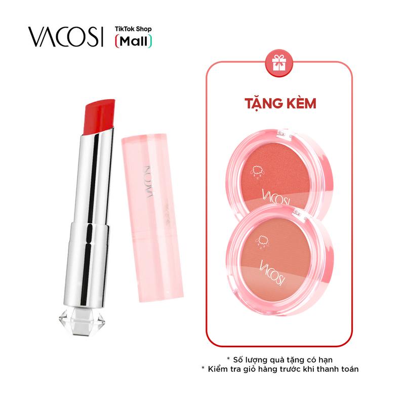 Son dưỡng môi có màu giúp cấp ẩm, nuôi dưỡng và bảo vệ đôi môi căng mọng trong nhiều giờ liền 3g VACOSI COLOR LIPBALM COSMETIC - VS06 Nữ Skincare Women Son Môi son  dưỡng