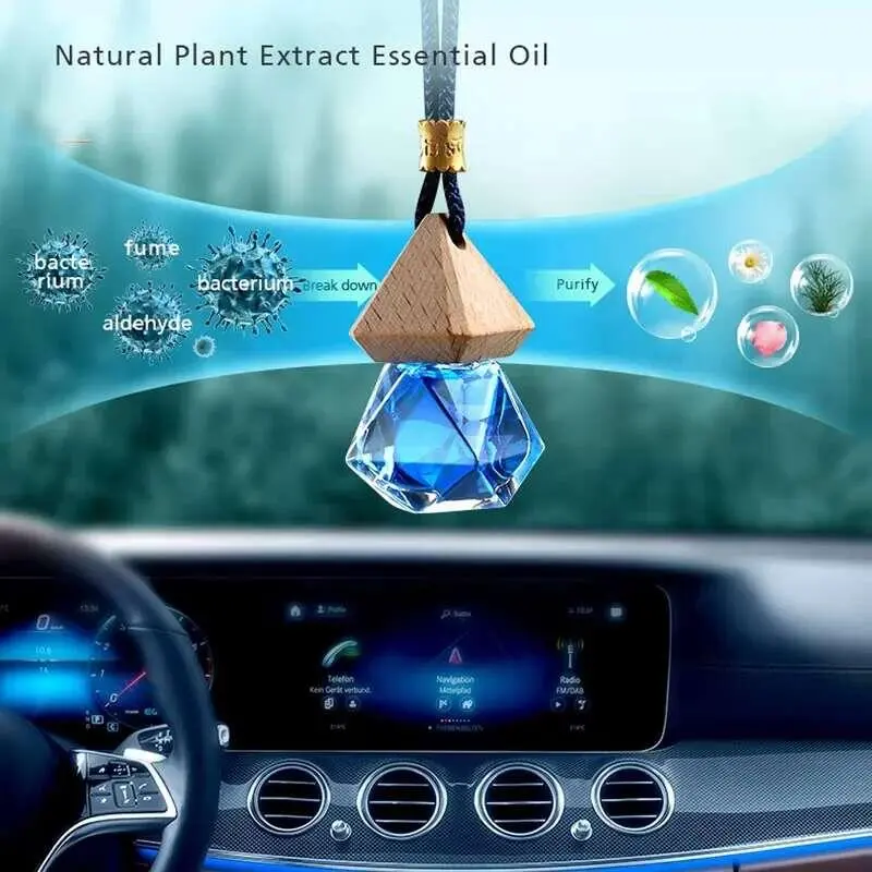 Auto Aroma  Pendent Diffuser Automotive Decoration Car Hanging Glass Bottle Empty