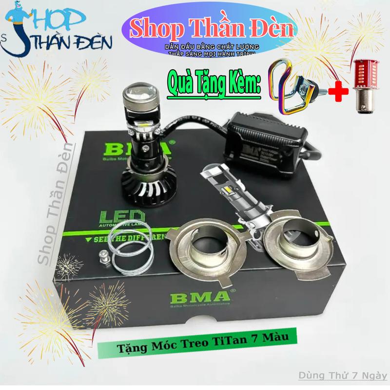 (TẶNG MÓC TITAN + HẬU AUDI VIP) Đèn Pha Bi Cầu Mini M8C BMA Lắp Dream, Wave Nhỏ, SH Mode, Zx, Yaz, Xì Po,... Titan, led, dochoixemay,sirius,ex,win,wave,ledbicau