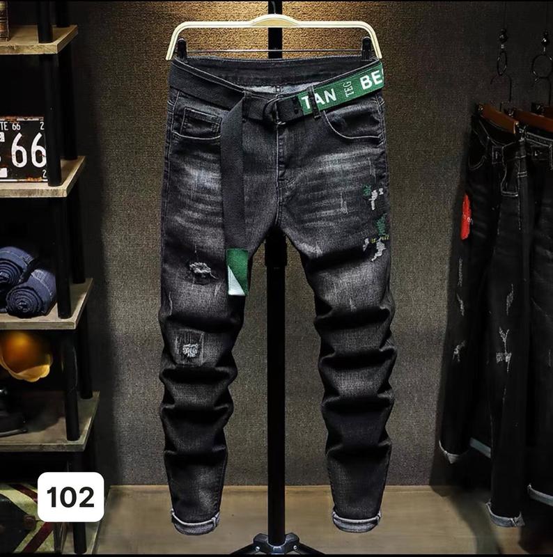 (HÀNG MỚI) Quần jean nam dài ống suông form slimfit rách nhẹ gối co giãn đa chiều Menswear Pants Cotton 4