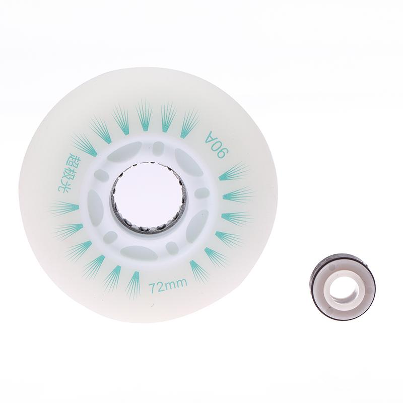 Product Introduction of 1Pc Flash Inline Skate Wheels 90A LED Lighting Skating Wheel Flash Wheels Sliding Roller Skating Shoes 76MM 72MM 68MM 37