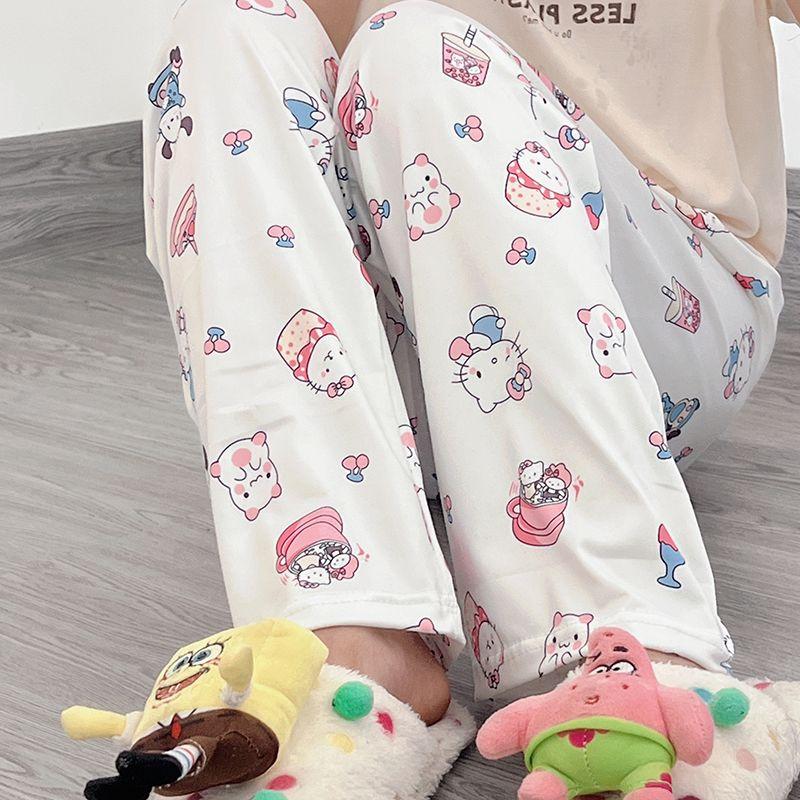Product Introduction of Quần Ngủ Hoạt Hình Nhật Bản, Phong Cách Hello Kitty Ins, Quần Chống Muỗi Sớm Cho Nữ Sinh, Quần Thường Ngày Ký Túc Xá Dễ Thương, Quần Đi Bộ Women Áo Top 27