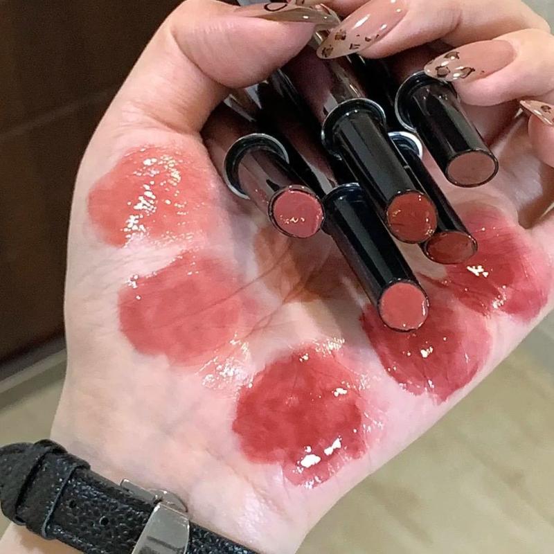 Son Môi Dạng Thạch Tráng Gương, HERORANGE, Dưỡng Ẩm, Son Bóng Ánh Sáng Nước, Không Thấm Nước, Lâu Trôi, Dầu Dưỡng Môi