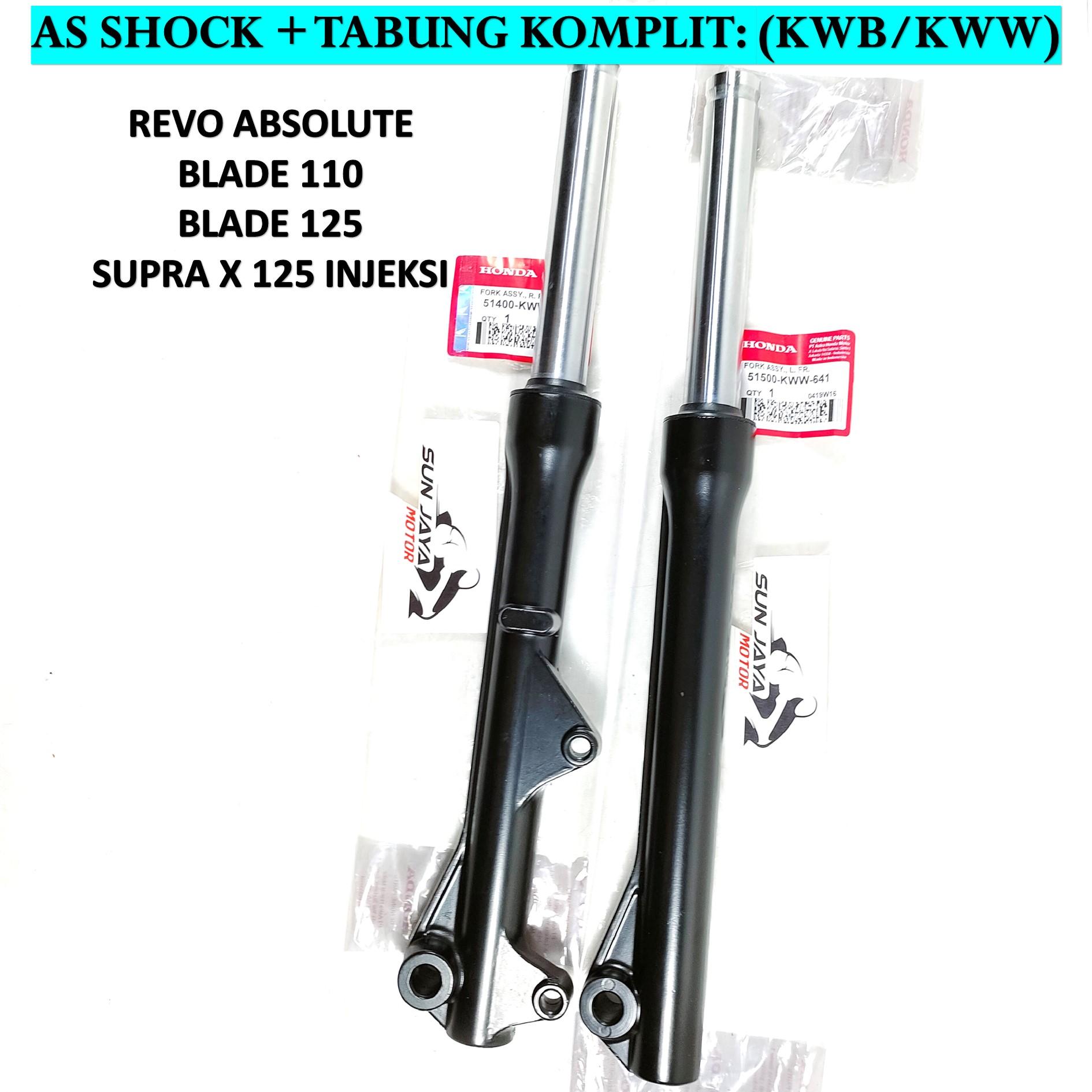 As Shock + Tabung Shock Depan Set Komplit KWB / KWW Blade - Revo Absolute - Blade 125 - Supra X 125 Injeksi Helm Motor Motorcycle