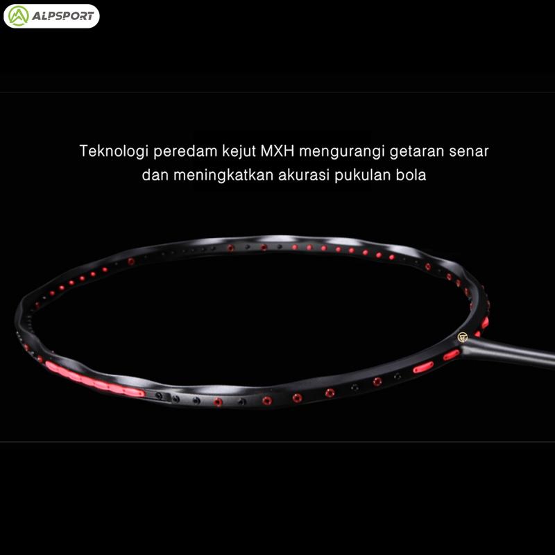 ALP V5 PRO Max 32Lbs 5U T800 Raket Bulutangkis Ofensif Ringan Full Carbon MXH CUSION TECH + Rangka Gelombang + Poros Pantul Cepat 100% Asli Badminton Olahraga raket badminton original import 2024 4