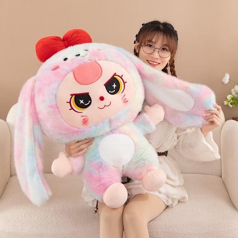 Gấu bông babythree thỏ tai dài 60cm-80 Cm gấu bông quà tặng