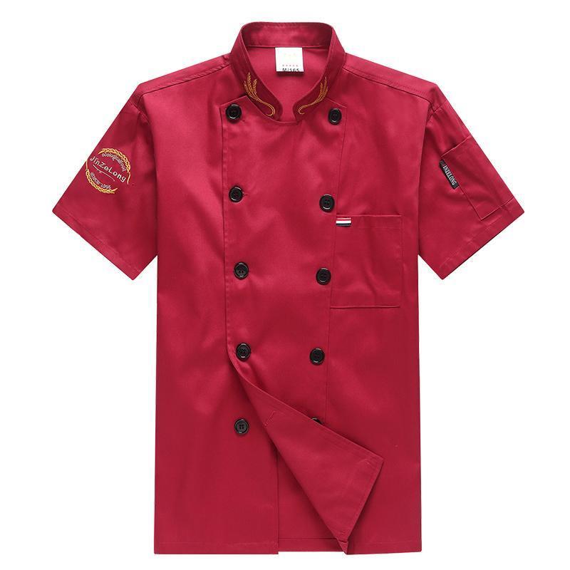 Product Introduction of Unisex Chef Jacket Short Sleeve Chef Shirt Men Woman Uniform Kitchen Restaurant Cook Workwear 36