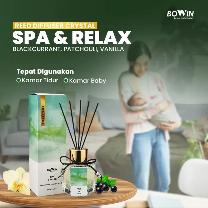 Bowin Reed Diffuser Crystal Aromaterapi Pengharum Ruangan EssentialOil - PURFIY & ANTIOX 1