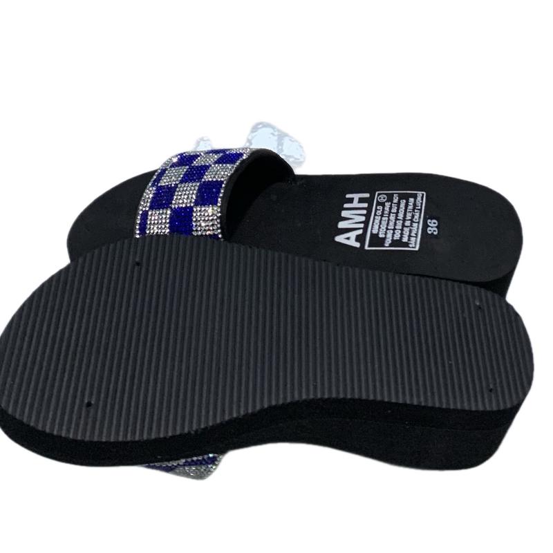 Dép quai ngang đính đá đế xốp đúc 5cm - 7cm - 9cm - 12cm ( chân tròn , đầy tăng 1 size ) 4