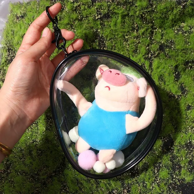 Túi Búp Bê Hoạt Hình, Chống Bụi, Túi Ngoài Trời, Trong Suốt, Dày, Túi Ngoài Trời Mini, Với Vòng Kim Loại, Túi Đựng Búp Bê, Móc Chìa Khóa Tự Làm, 16cm, Túi Búp Bê 4