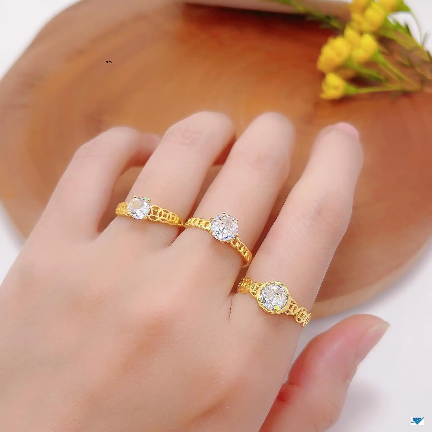 [N75] Nhẫn kim tiền bạc ta cho nữ - Hera Jewelry