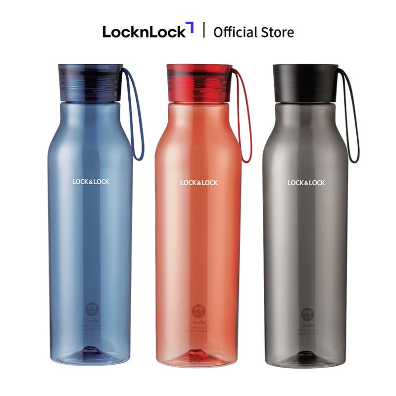  Bình nước nhựa Tritan LocknLock Eco Bottle 750ml ABF664 - Trong suốt - 3 màu - Có dây treo - Hàng chính hãng 