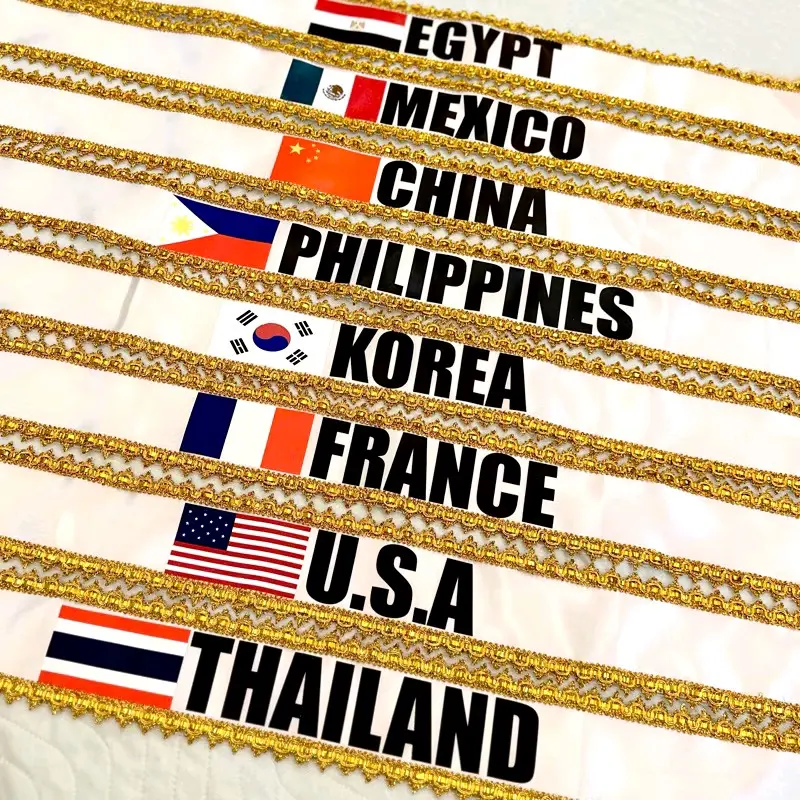 Country Sash( Gold., Silver,Plain )