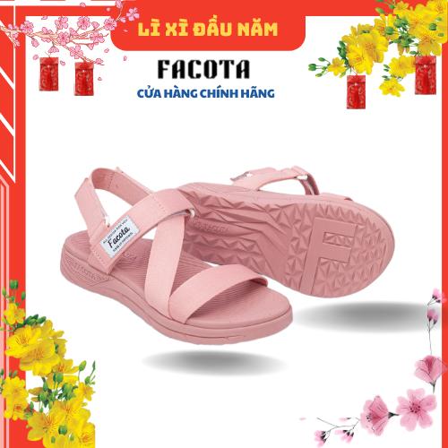 [FREESHIP] Giày sandal, dép quai hậu, dép xăng đan nam nữ FACOTA màu HỒNG PHẤN NN đi học