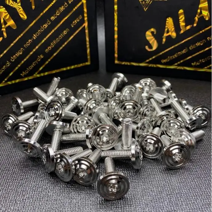 (GIÁ 1 CON) ỐC LẺ SALAYA 4ly, 5ly,6ly CHO DÀN ÁO ỐP PÔ NHIỀU DÒNG XE INOX 304 Phụ Tùng Phụ Kiện 6
