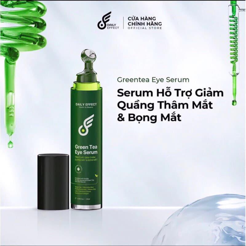 Green Tea Eye Serum Thanh Lăn Giảm Thâm Bọng Mắt Daily Effect 15ml - Kèm Quà