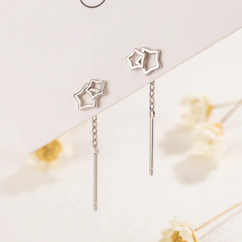 Bông Tai Thời Trang Nữ Màu Bạc - Trang Sức Hàn Quốc, Không Phai Màu, Không Xỉn Den, Quà tặng | Luxe & Luster Jewelry