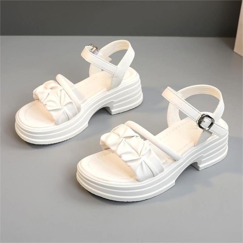 Giày Sandal Nữ WINDY Đế Bánh Mì Tôn Dáng Quai Nhún Bèo Phối Quai Chéo Basic SD-693-01 5