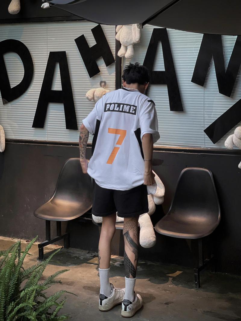 Product Introduction of Áo Phông boxy block core bóng đá retro thể thao phối màu jersey tay lỡ oversize form rộng unisex cặp đôi bóng chày px pandax polime Menswear Nam 25