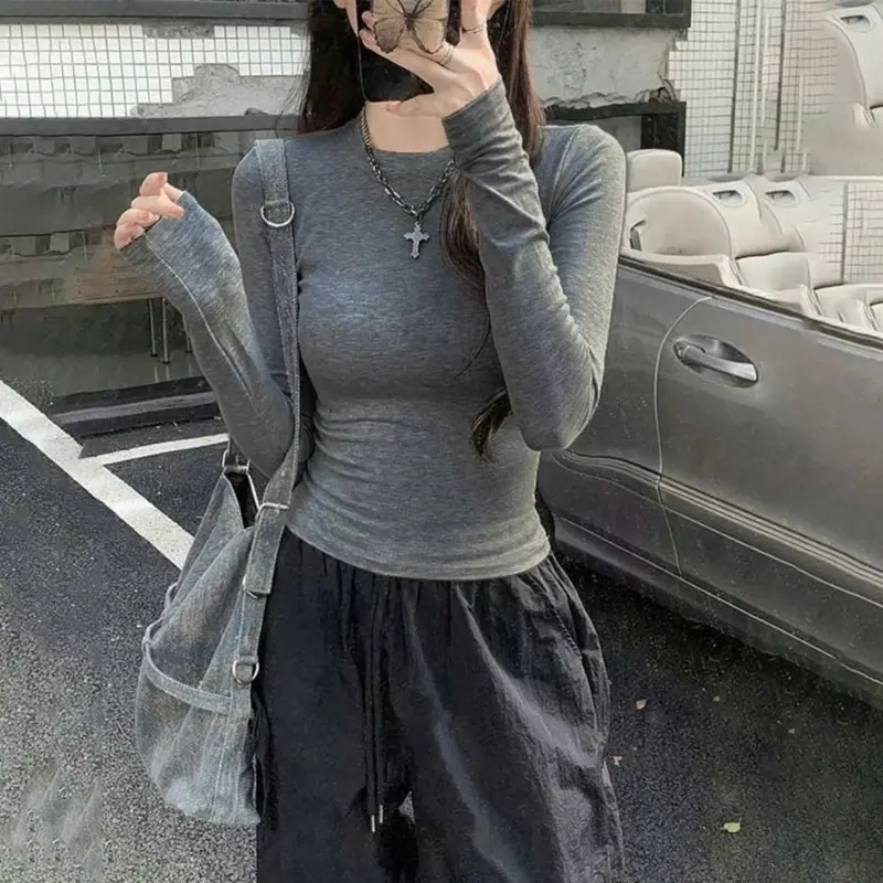 Combo 3 áo thun nữ CỔ TRÒN vải thun coton lụa mịn mát co giãn bốn chiều freesize - Top, Women 5
