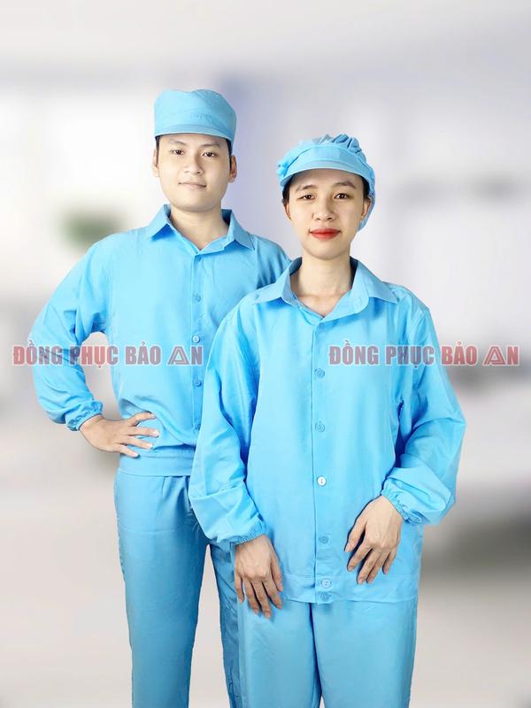 (KHÔNG KÈM NÓN) Đồng Phục Phòng Sạch, Phòng Lạnh Cho Công Nhân Thực Phẩm, Ngành Y Tế, Phòng Thí Nghiệm 6