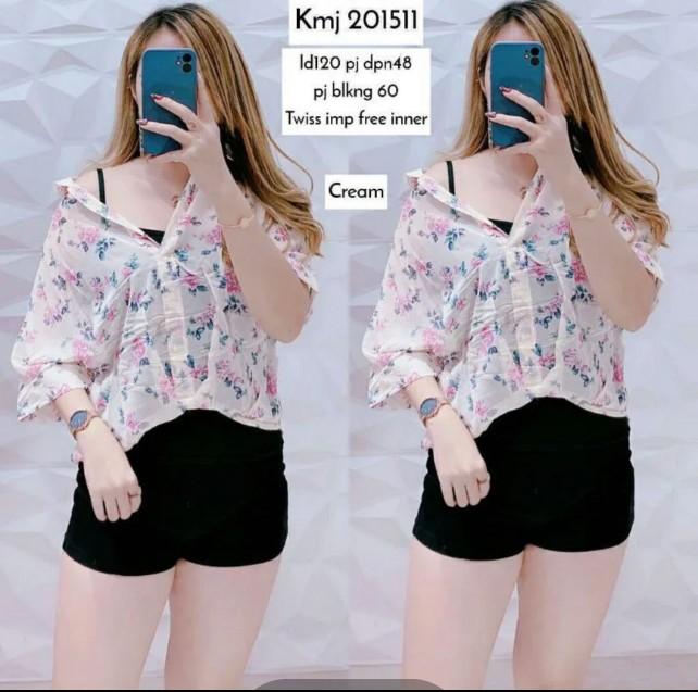 Product Introduction of BLOUSE SIFON FREE INNER WANITA|ATASAN 2IN1|ATASAN KEKINIAN|BLOUSE BUNGA|BLOUSE POLOS 6