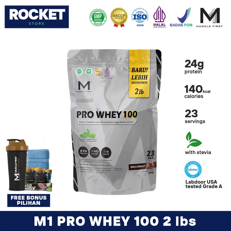 M1 Muscle First Pro Whey 100 2lbs Whey Protein 900gr 23 Serving 0