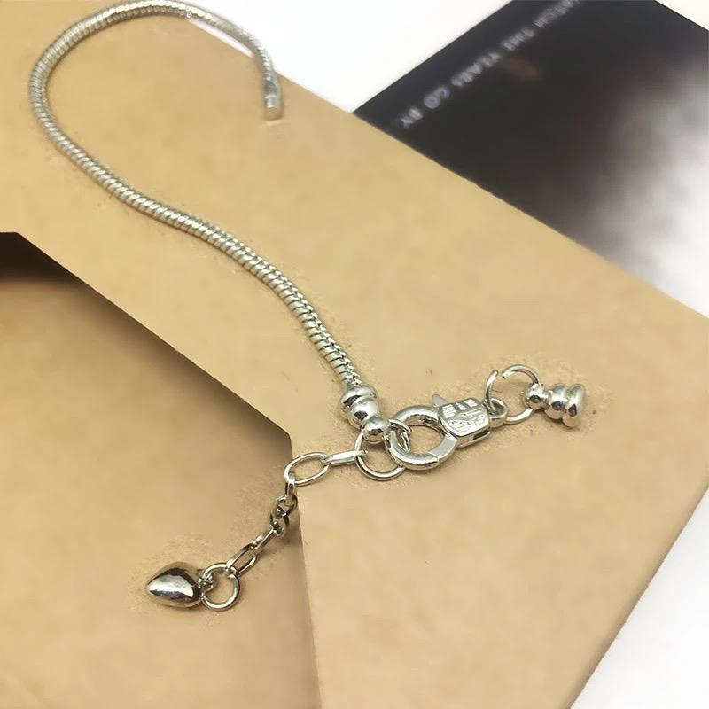 V050: Dây mềm trơn thay đổi bản kiềng charm tay theo kích thước trái tim vong 1