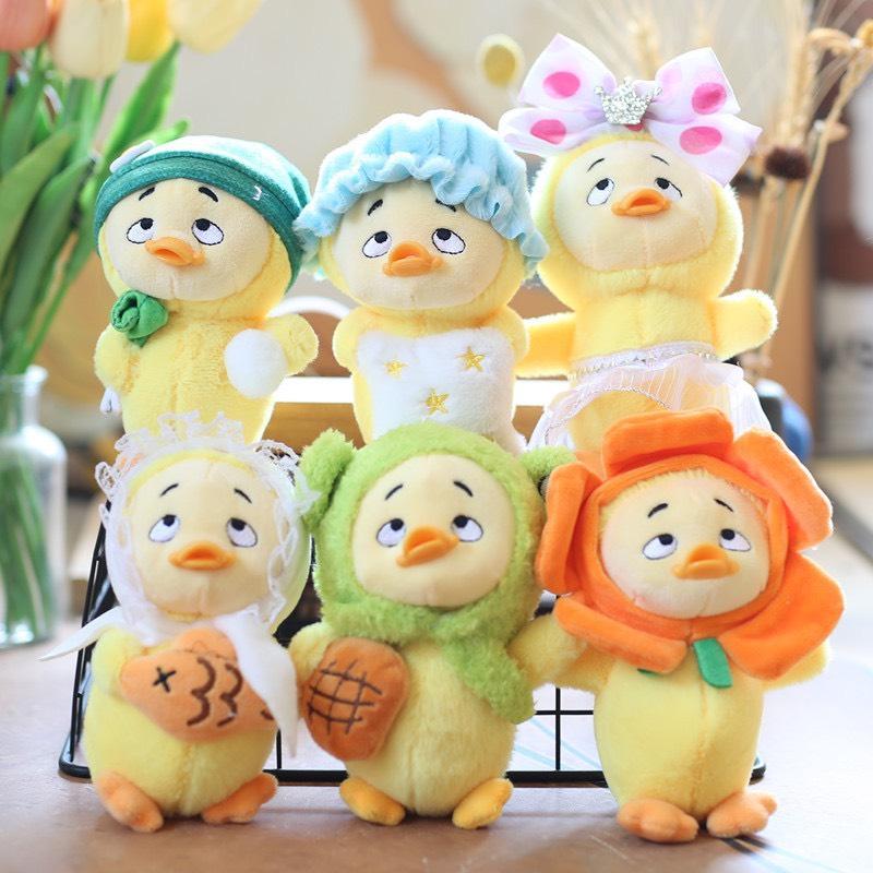 Gấu bông vịt giận dỗi, Móc khóa vịt con, Thú nhồi bông vịt biểu cảm đáng yêu, Trang trí balo cặp sách, Quà tặng gaubong  xinh