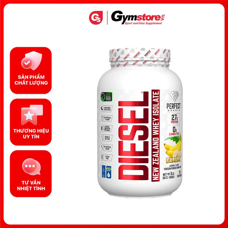 Bột Whey Protein Perfect Diesel Whey Isolate New Zealand, 2 Lbs (30 Servings) | Made in Canada