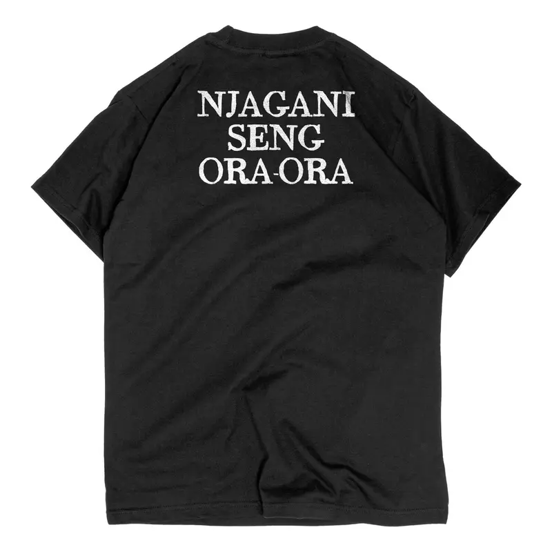 T-Shirt UMUM VIRAL “NJAGANI SENG ORA ORA” (Free Sticker,Ziplock) - Original Tigapoint.ltd Kaos Hitam 1