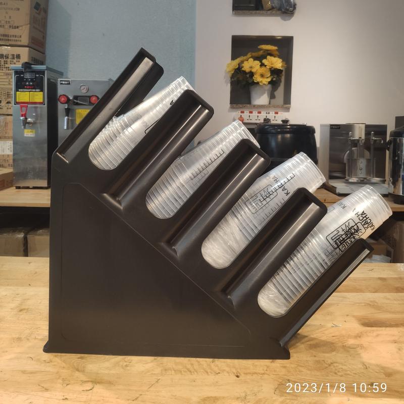 Kệ Đựng Cốc Trà Sữa, Kệ Đựng Ly Nhựa 4 Ngăn, Kệ Xéo 4 Ngăn Trà Sữa