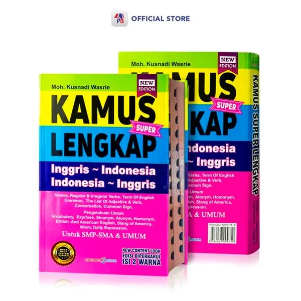 Kamus Bahasa Inggris / Kamus Pelangi Super Lengkap Inggris - Indonesia Indonesia - Inggris Untuk SMP - SMA & Umum HARD COVER New Edition (Indeks) / Lingkar Media / Lingkar Media LM - LM