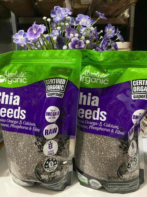 Combo 2kg Hạt Chia Tím Organic Dùng Làm nước uống Giải nhiệt hoặc Salad Food
