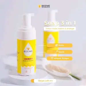 Beeme Natural Soap 3in1 - Facial Wash Shampoo Sabun Bayi Newborn dan Dewasa 100ml